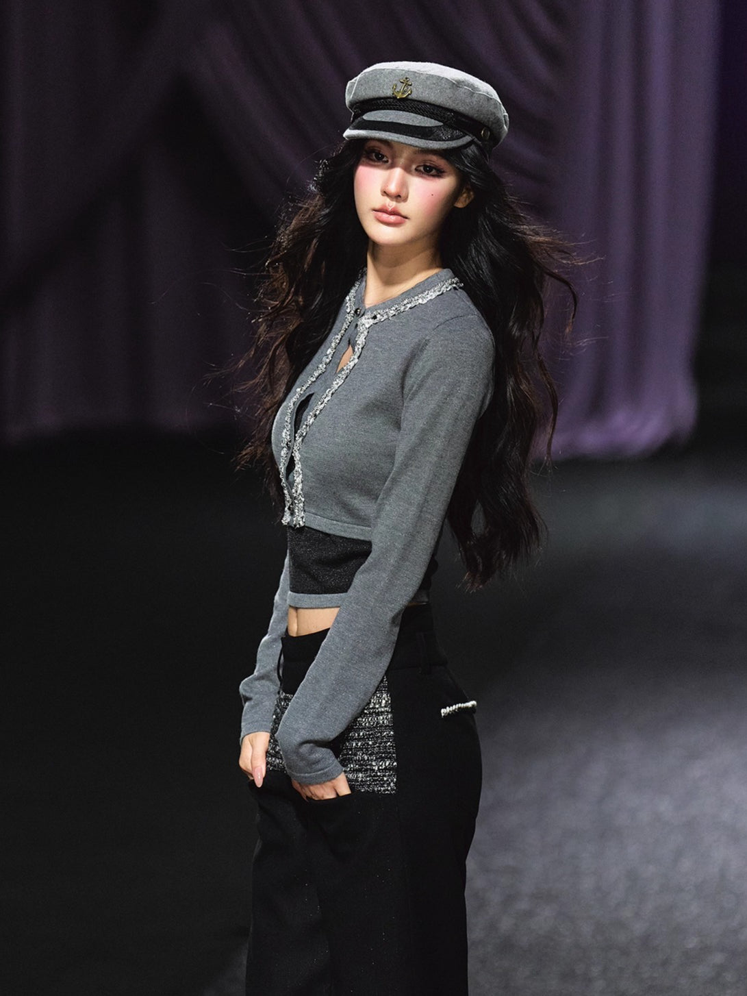 Embellished Knit Cardigan &amp; Camisole Set
