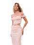 Selene One-shoulder Fishbone Top & Skirt Set - CHINASQUAD