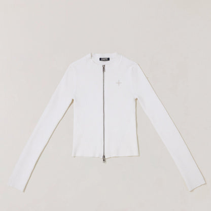 Wild Retro Zipper Knit Cardigan