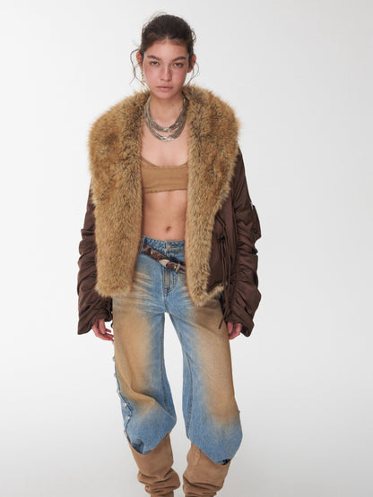 Aviator Faux Fur Jacket
