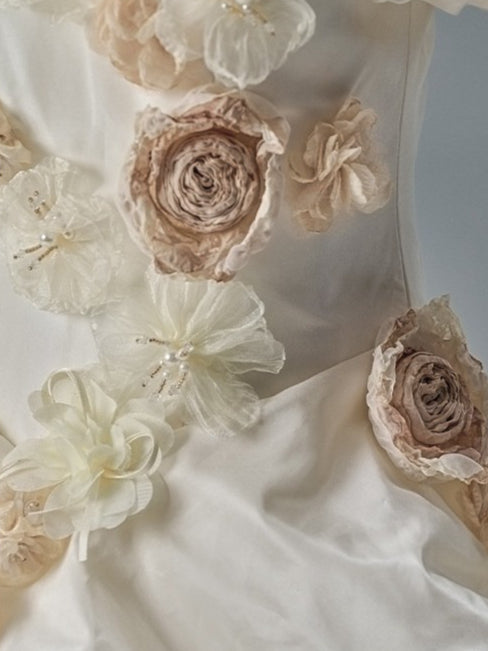 “Where Branches Fade” Sculptural Satin Couture Gown
