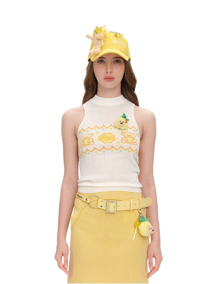 Candy Knit Cropped Vest