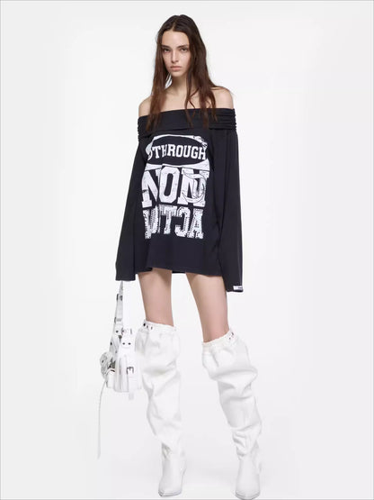 Off-Shoulder Cotton T-Shirt