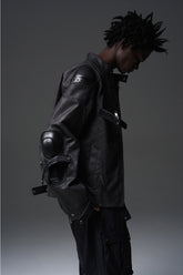 Armored Patchwork Biker Jacket - CHINASQUAD