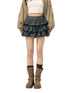 Pleated Lace Ruffle Tiered Skirt - CHINASQUAD
