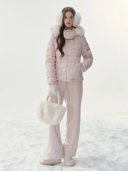 Embossed Sweet Dream Quilted Down Jacket