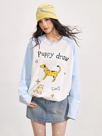 Dopamine Dog Print T-shirt