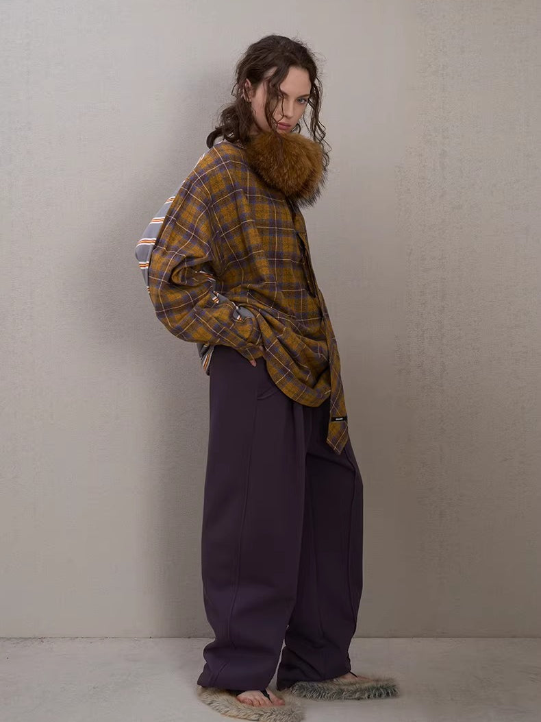 Adjustable Two-Way Contrast Plaid Tie