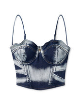 "Feria Series" Volcano Tie-dye Denim Camisole - CHINASQUAD