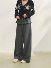 Two-piece Double-layer Ruffle Tie Straight Pants - CHINASQUAD