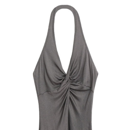Silk-Blend Draped Halterneck Camisole