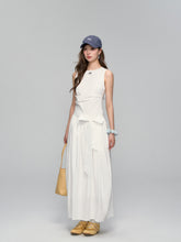 Sleeveless Tie-Waist A-Line Sundress - CHINASQUAD