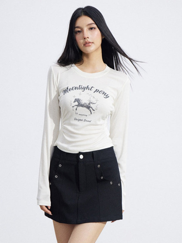 A-Line Utility Mini Skirt