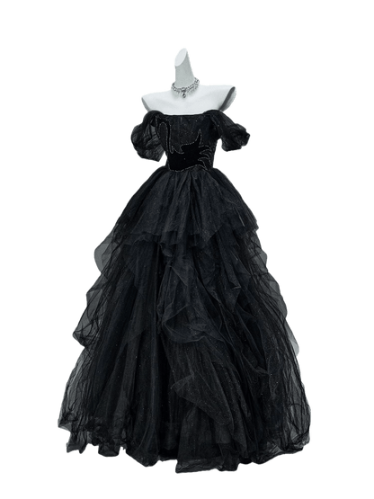 Black Swan Nocturne Tulle Couture Gown