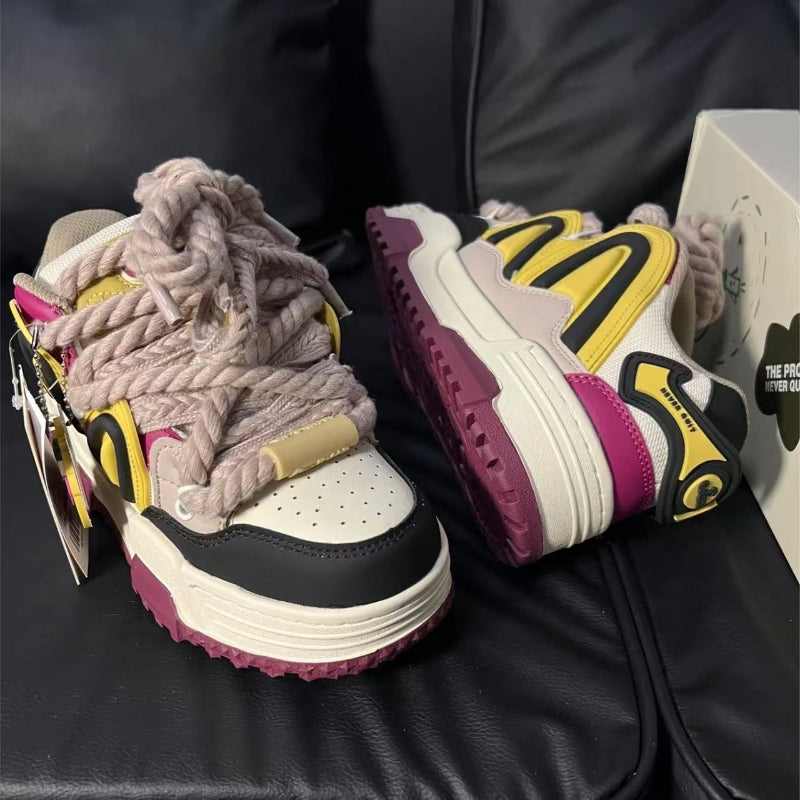Turmeric Purple Chunky Casual Sneakers