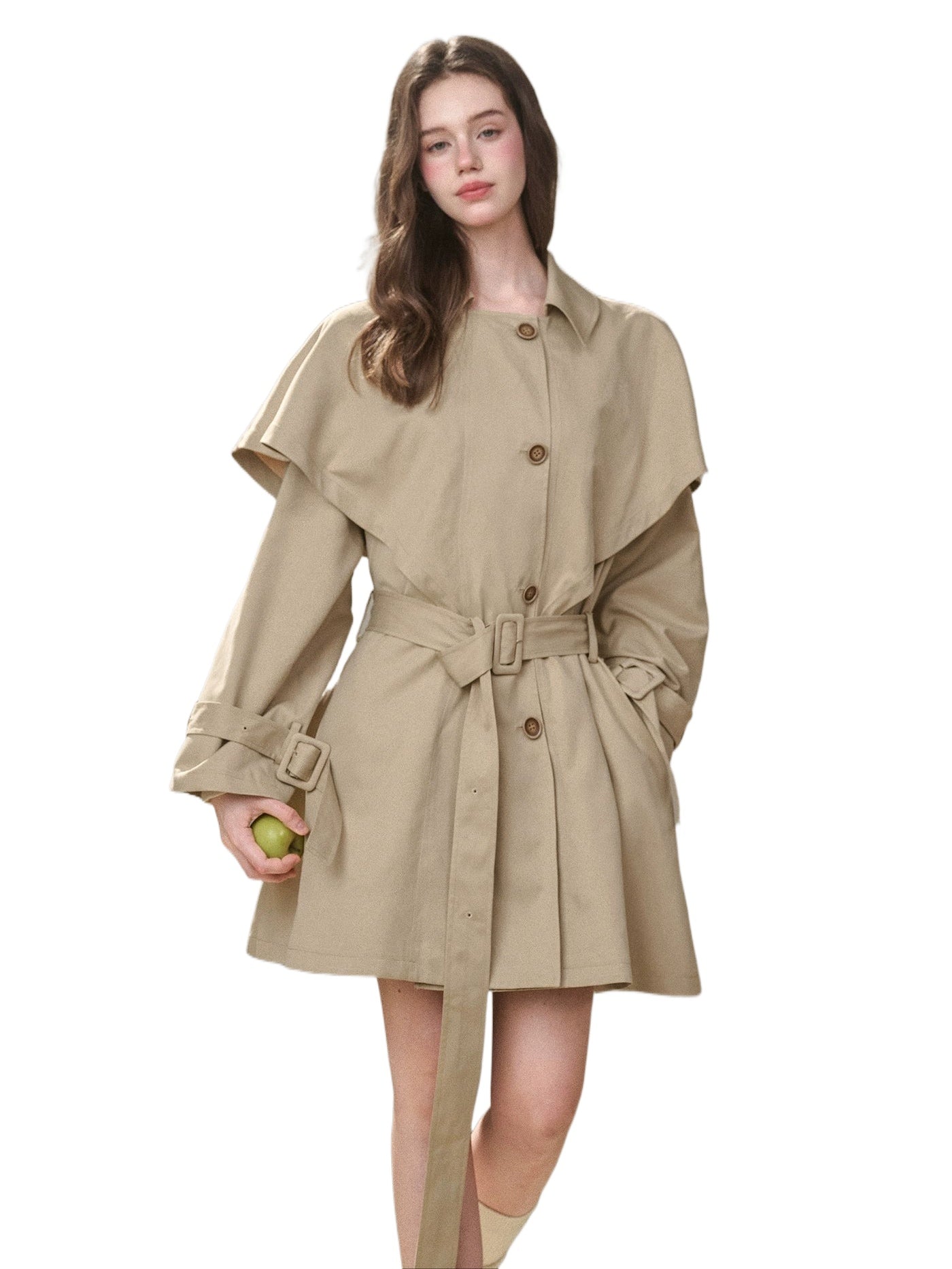 Comfy Chestnut Trench Coat