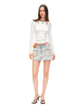 Washed Folded Low-waist Pencil Skirt - CHINASQUAD