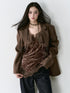 Wool Plaid Patchwork Mid-Length Coat - CHINASQUAD