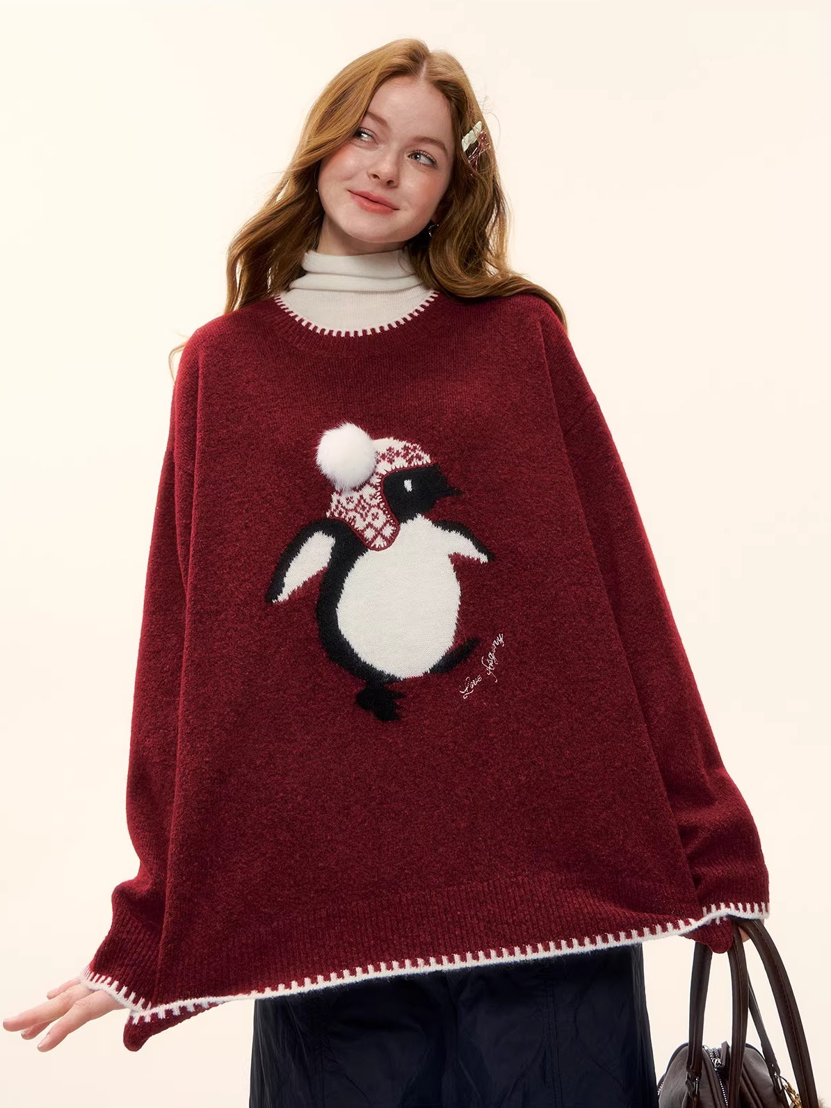 Jacquard Wool-Blend Knit Sweater