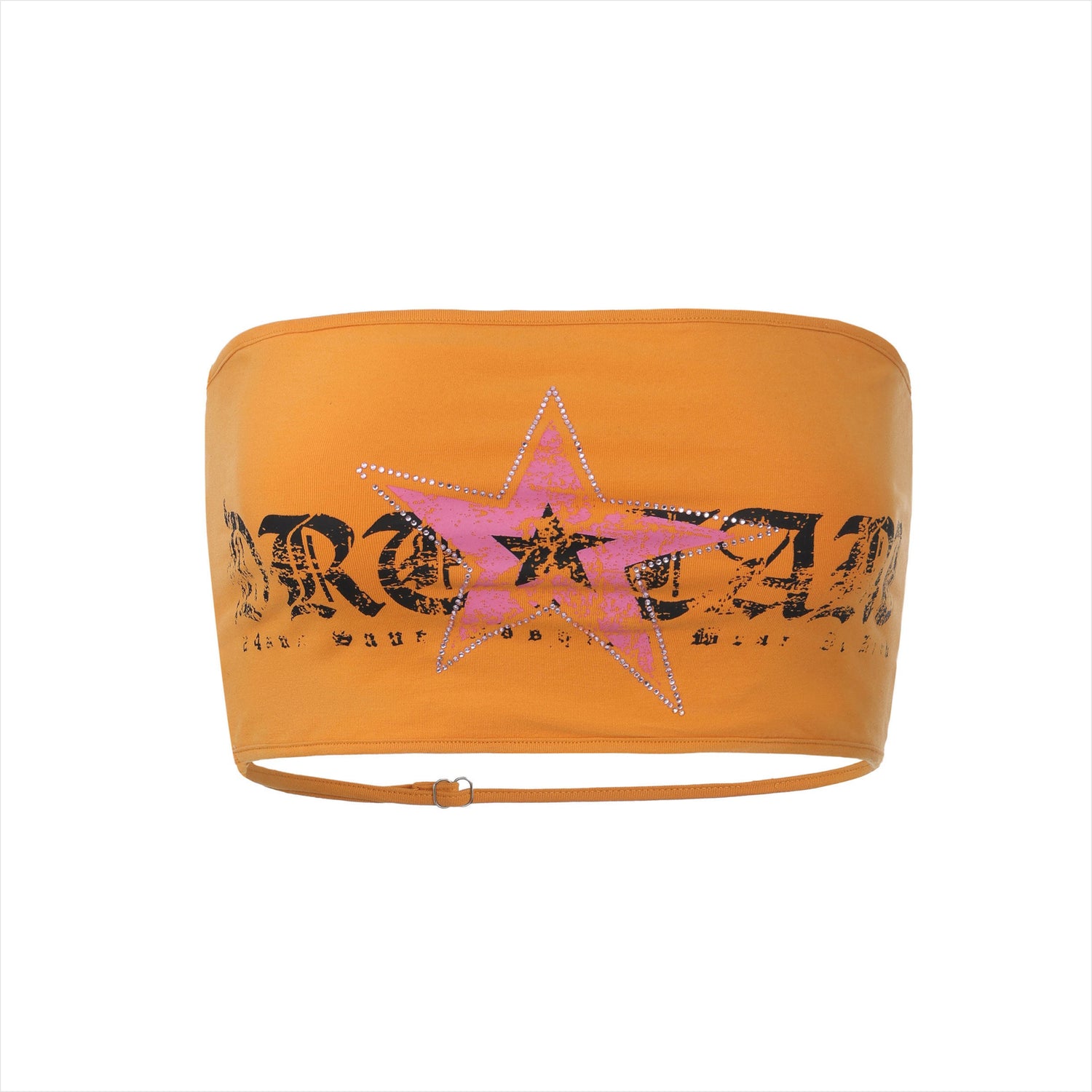 Punk Graphic Strapless Bustier