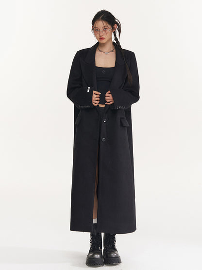 Black Wool Overcoat