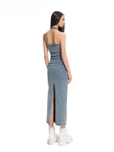 "Feria Series" Volcano V-Waist Pleated Halter Dress - CHINASQUAD