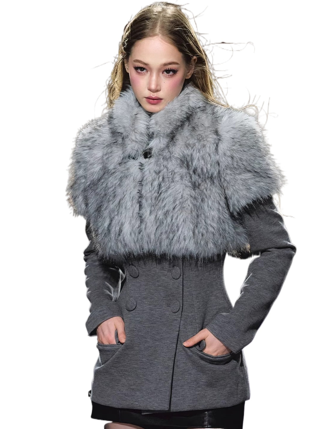 Faux Fur Cropped Jacket