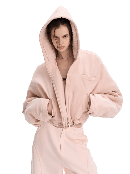 Retro Eco Faux-Fur Cropped Hooded Parka