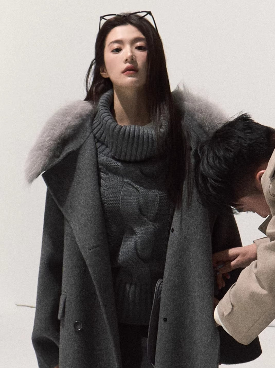 Vintage Cable-Knit Turtleneck Sweater