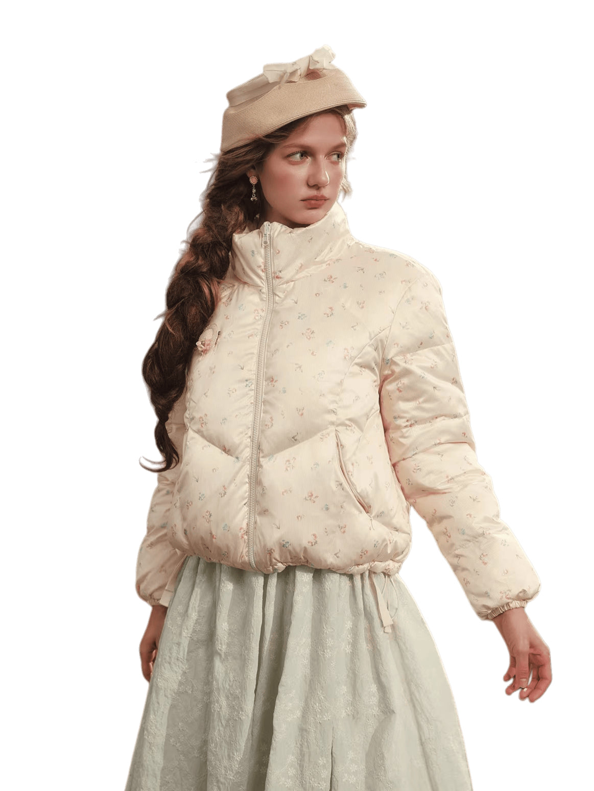 French Cropped Down Puffer Jacket