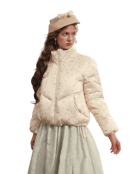 French Cropped Down Puffer Jacket