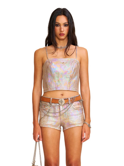 Vintage Storm Fade Dye Long Camisole Fading Desert