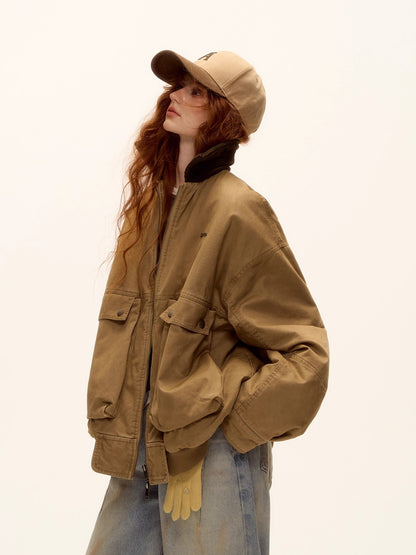 Asgony Retro Contrast Lettering Baseball Cap