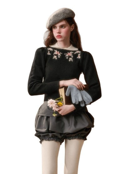 The Gift Hand-Embroidered Wool Sweater