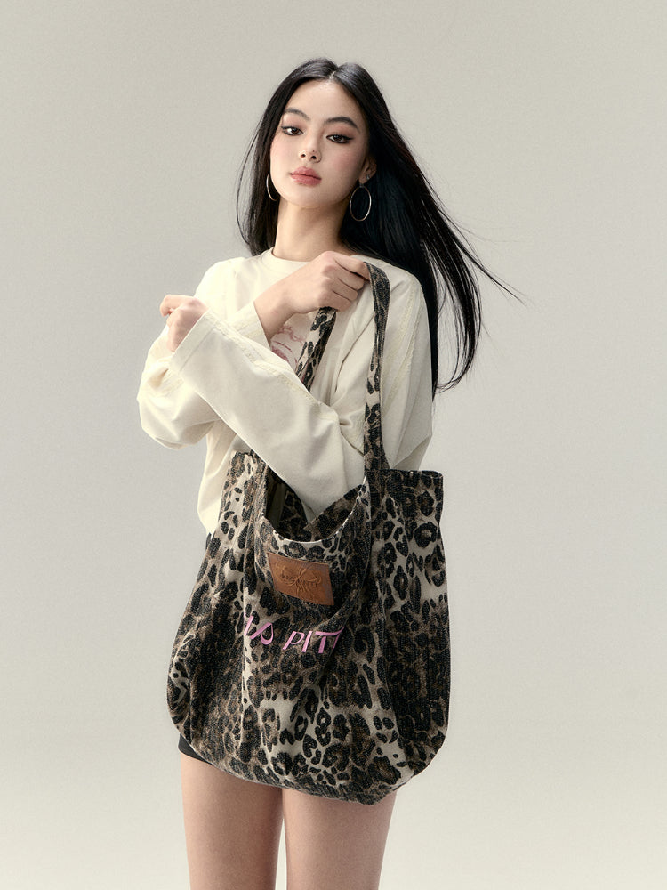 Korean Style Custom Leopard Print Bag