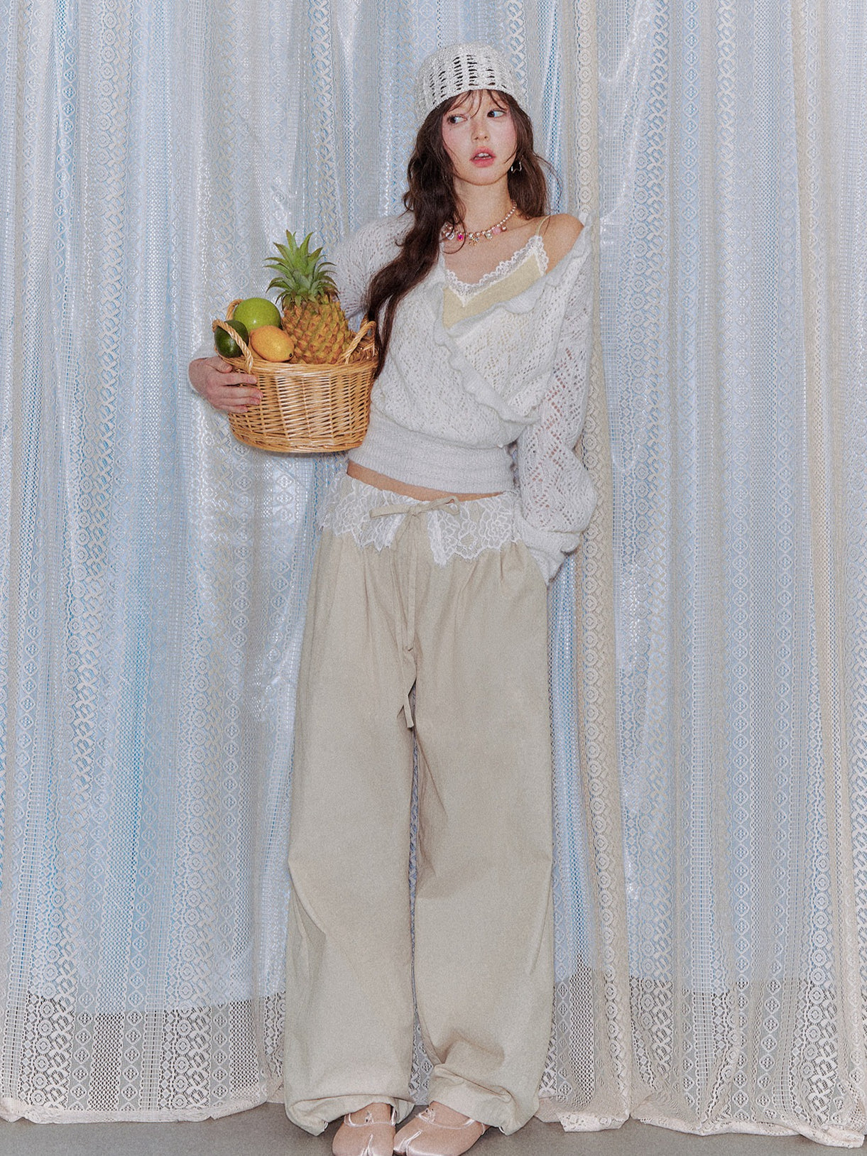 Lace Panel Slim-Fit Camisole