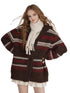 Striped Hooded Knit Cardigan - CHINASQUAD