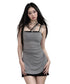 Gray & Black Wool Blend Camisole Dress - CHINASQUAD