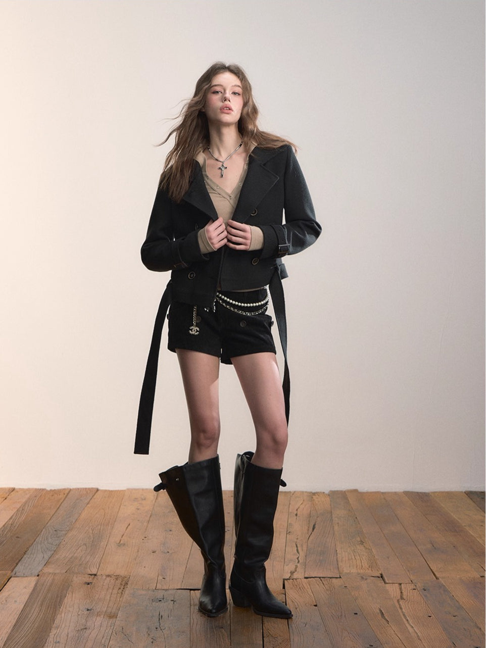 Convertible Wool-Blend Detachable Coat