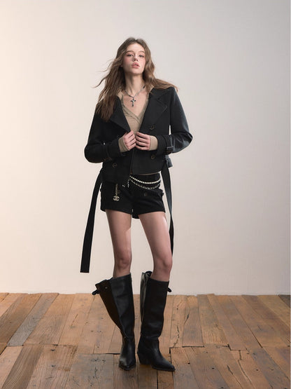 Convertible Wool-Blend Detachable Coat