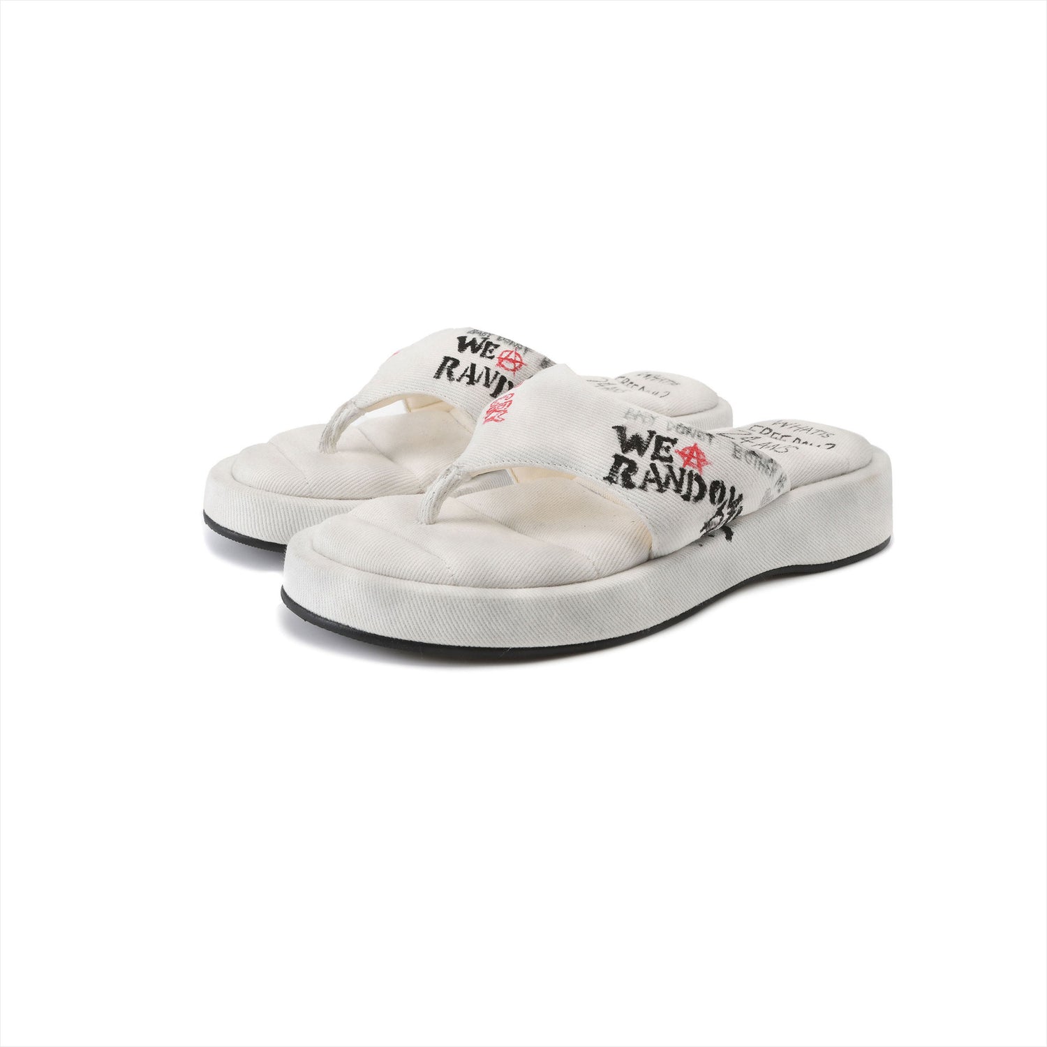 Grunge Hand-Painted Canvas Slippers