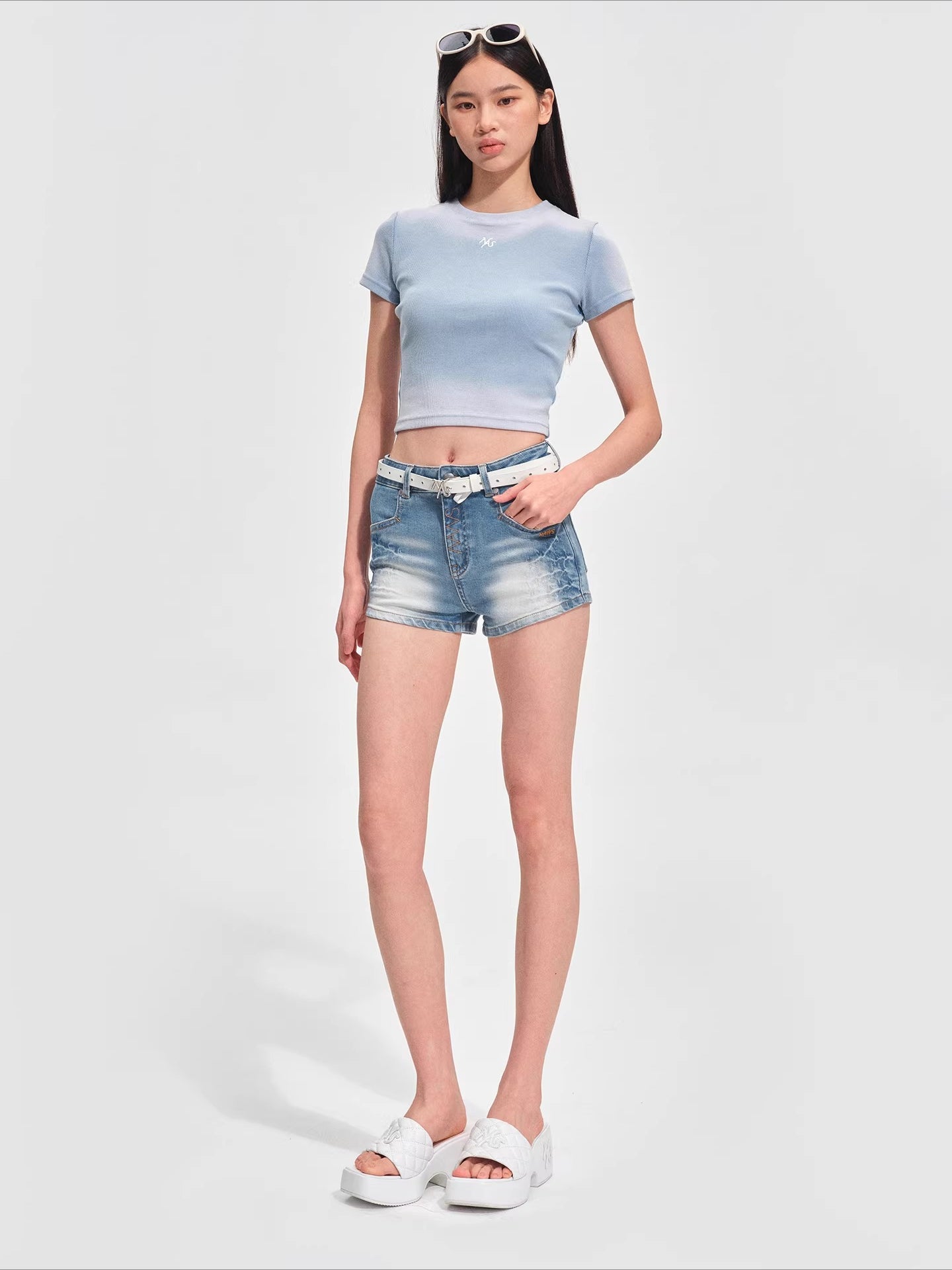 Equestrian Crest Fitted Crop T-Shirt