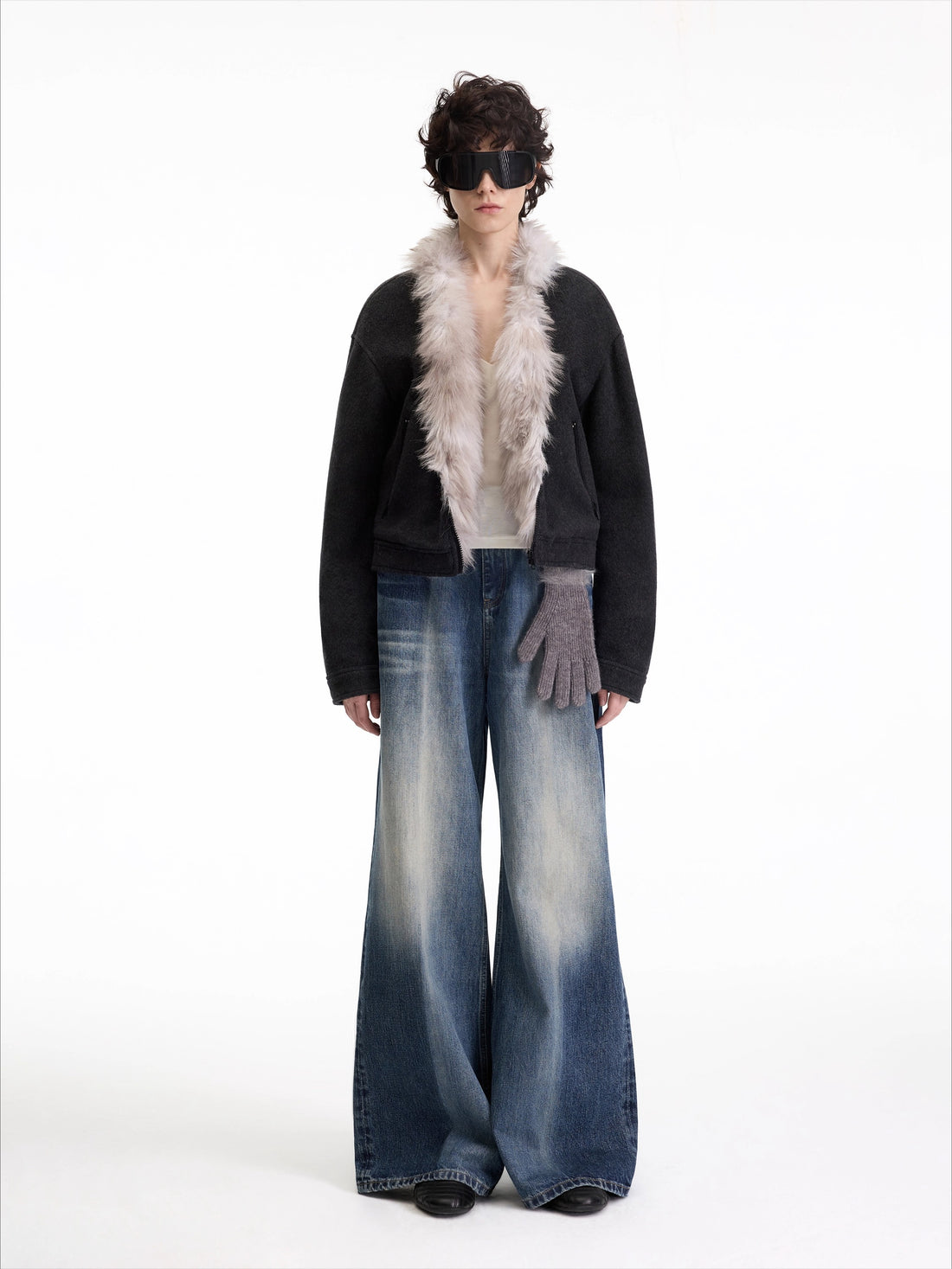 Wool-Blend Quilted Plush Jacket