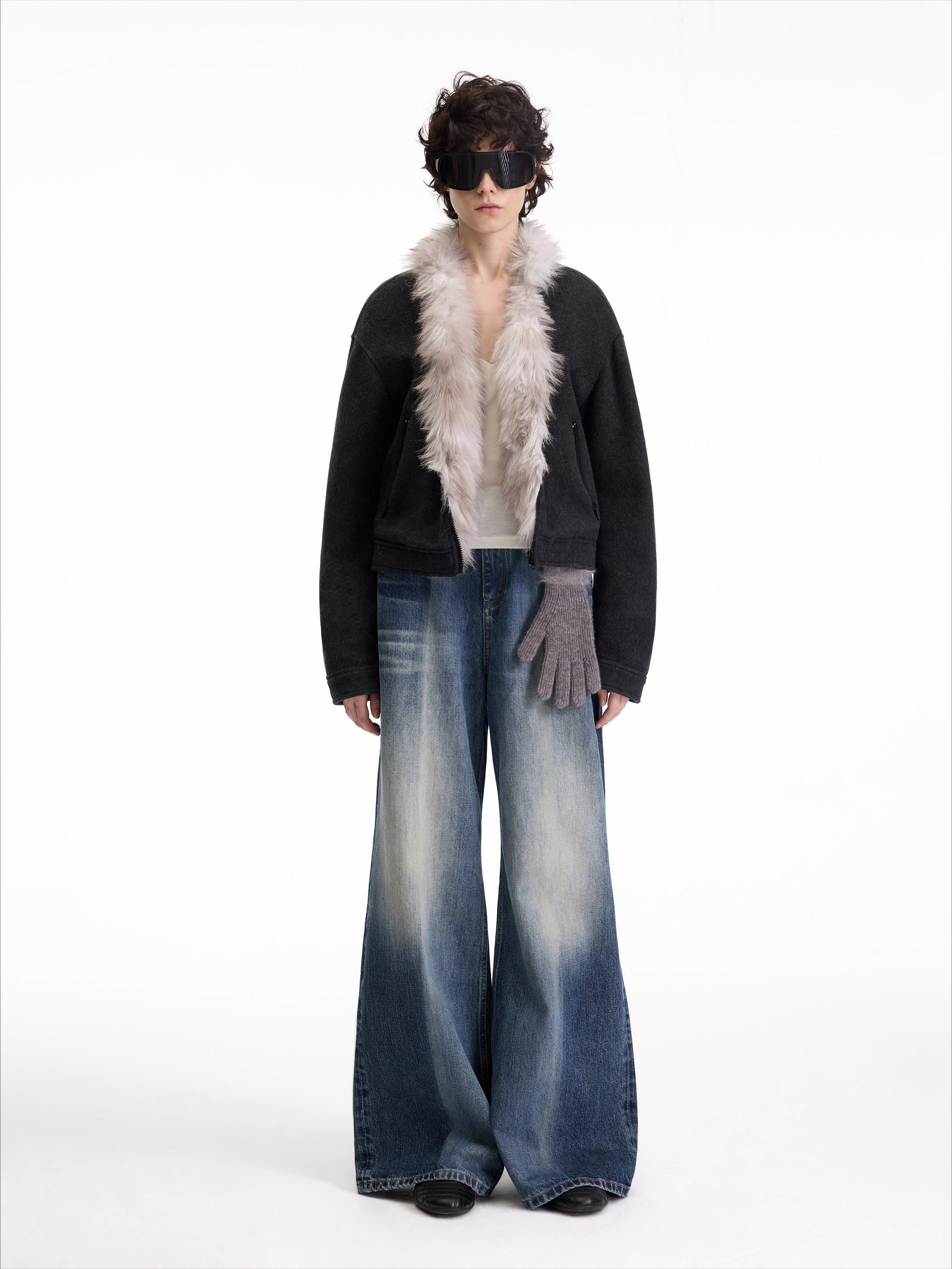 Wool-Blend Quilted Plush Jacket