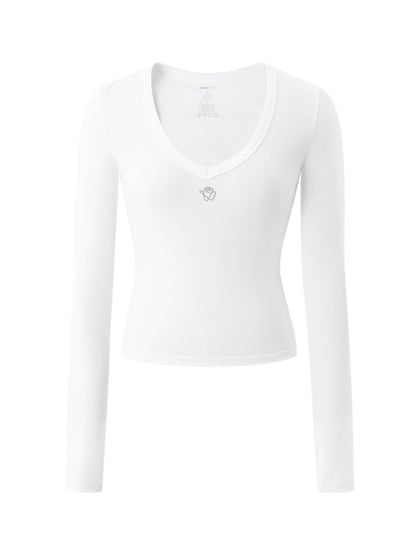 V-Neck Slim Fit Basic T-Shirt - CHINASQUAD