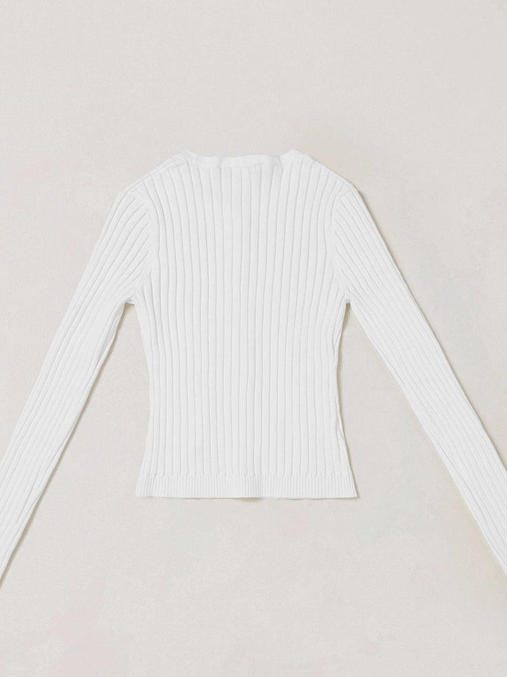 Wild Retro Ribbed Knit Cardigan