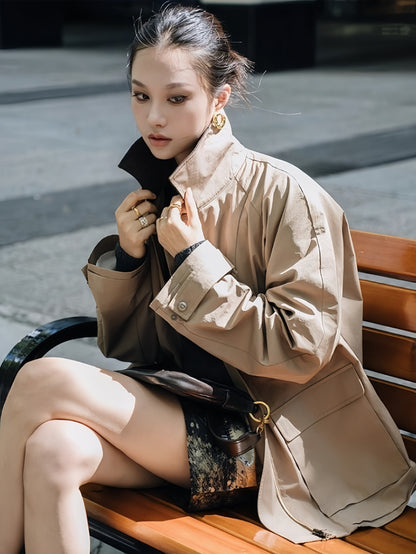 Refined Wool-Blend Short Jacket