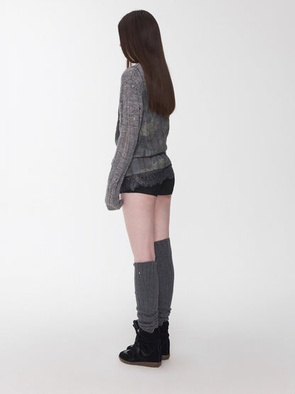 Wool Blend Over-the-Knee Slouchy Socks