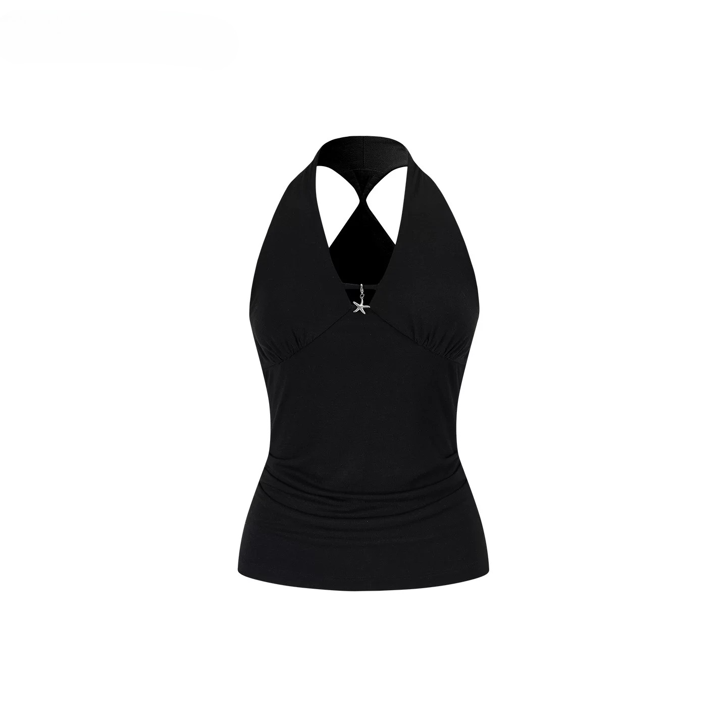 Starfish Pendant Halter Slim-Fit Tank Top