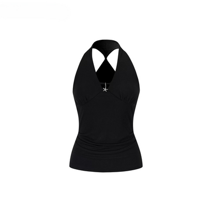 Starfish Pendant Halter Slim-Fit Tank Top